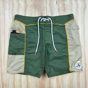 Seager Board Shorts Mens 28 Green Holster Surfer Beach Swim Dad